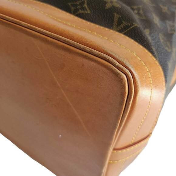 LOUIS VUITTON BROWN MONOGRAM NOE DRAWSTRING BUCKET BAG - Picture 8 of 16